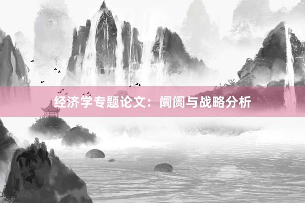 经济学专题论文：阛阓与战略分析