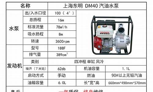 汽油抽水机型号及参数_汽油抽水机有几种型号价格是多少